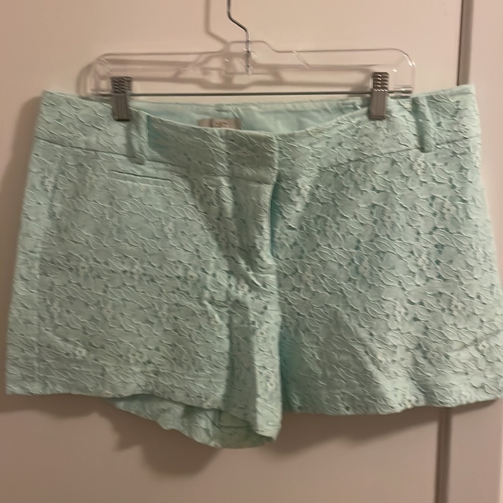 Light blue aqua lace shorts - LOFT